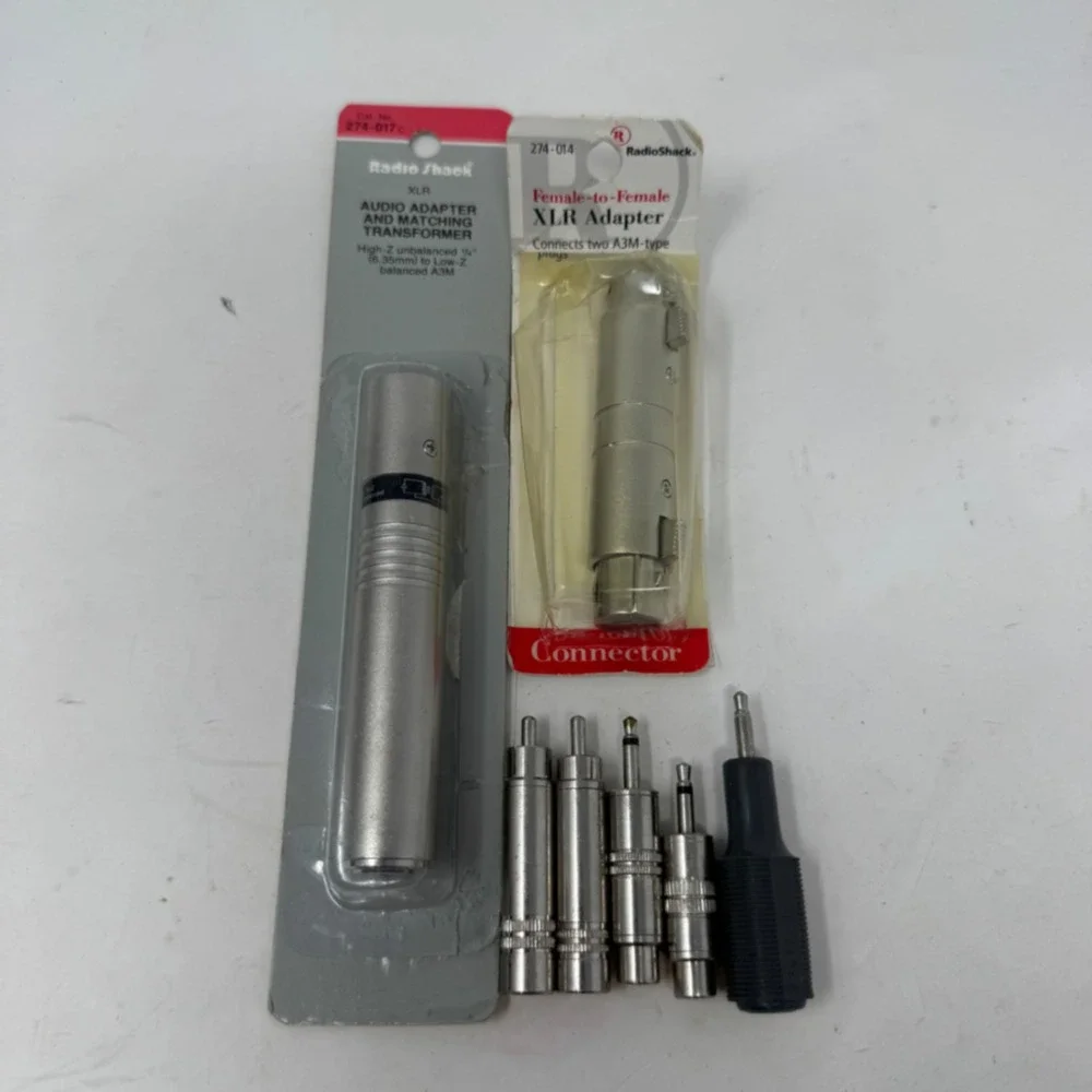 RadioShack XLR Audio Adapter Transformer 274-017C 274-014 RCA Sony Lot